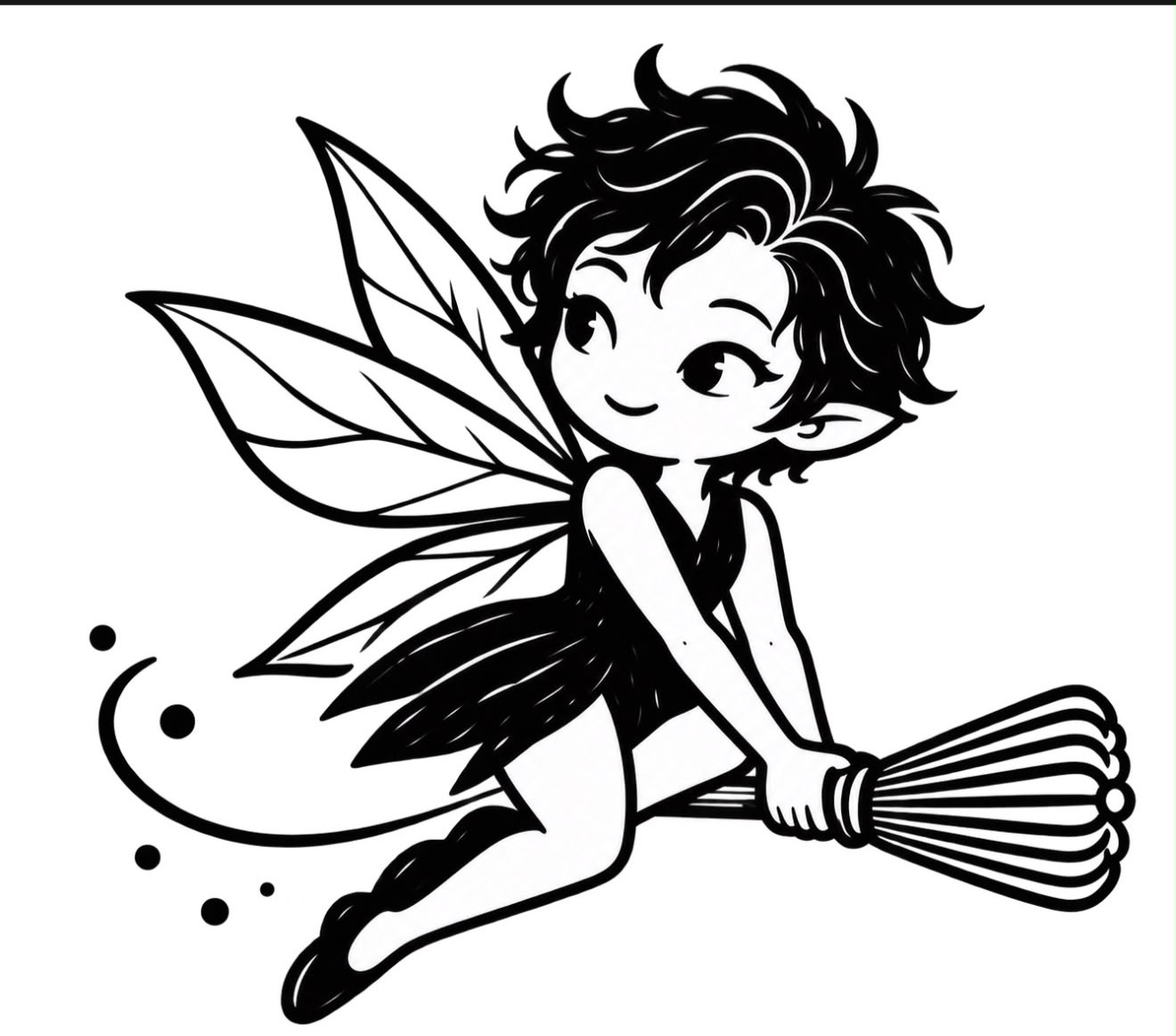 The KOVA fairy flying on a matcha whisk